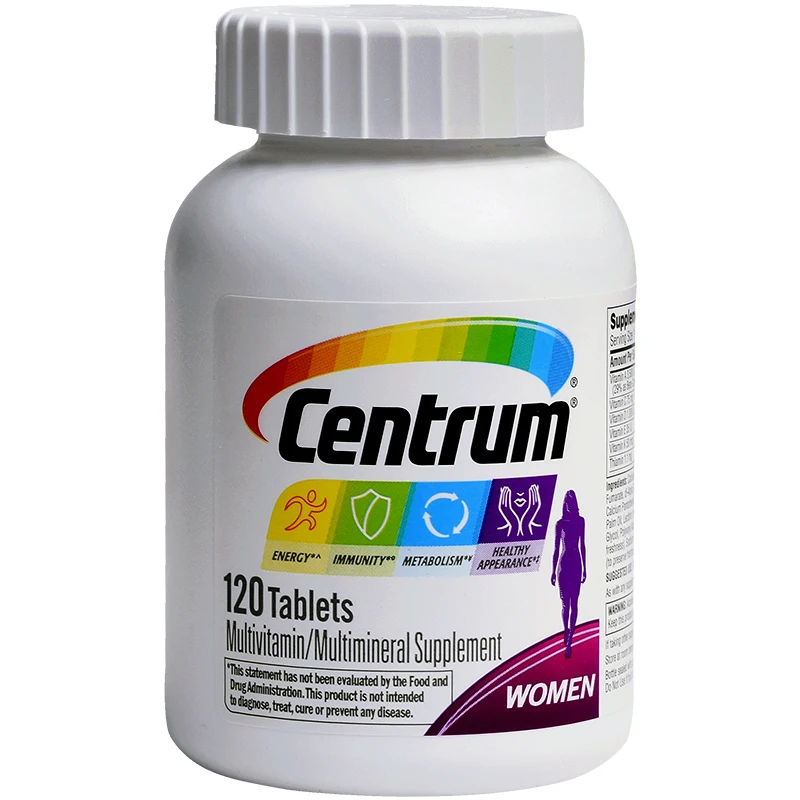 Centrum 120 cápsulas multivitamina importadas de Estados Unidos para mujer, vitaminas y