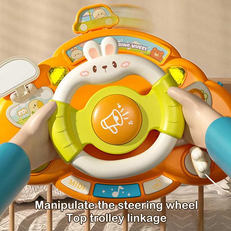 Plastic Steering Wheel Baby Toy with Music and Lights