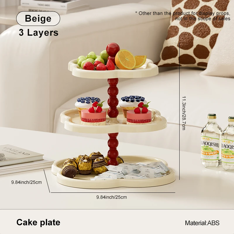 Fruit Tray Multi-Storey Living Room Exquisite High, Cake Turntable Stand