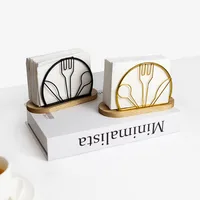 Napkin Holder Upright Stand Tissue Dispenser Towel Paper Rack for Picnic Buffet Dinner Table Office Kitchen Restaurant Party 2