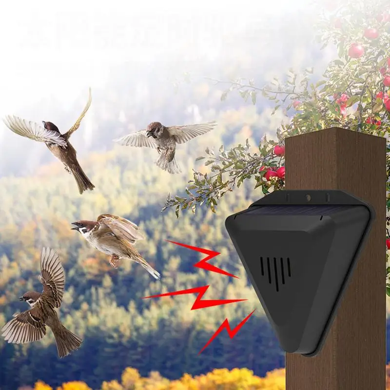 hot Solar Timer Bird Repeller With 13 Sound Waterproof Bird Repellent Alarm Outdoor Crop Orchard Protection Animal Deterrents