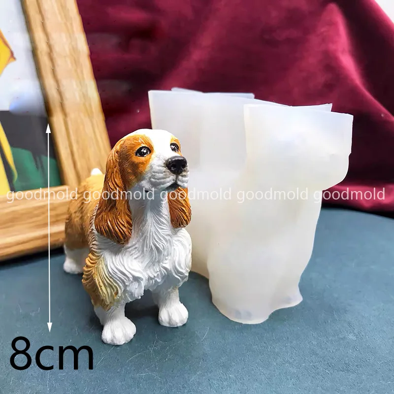 Details about   Cocker Spaniel White Molds 3pcs White Base Designed by Yourself Empty Figures 