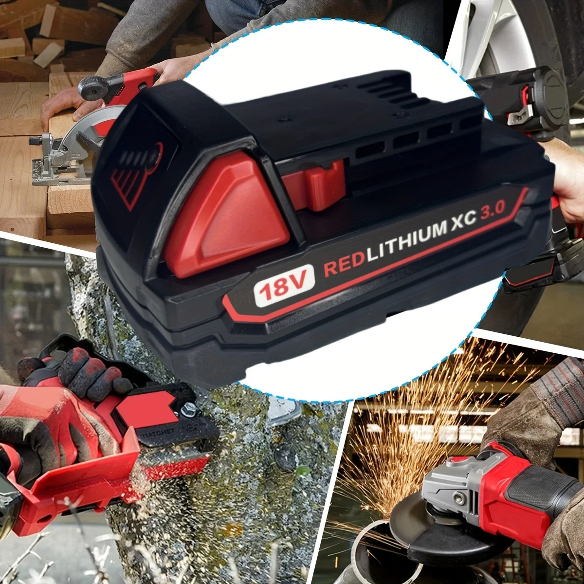 18V 3.0Ah Battery Replacement for Milwaukee M18 Battery 48-11-1850 48-11-1860 M18 Cordless Power Tools