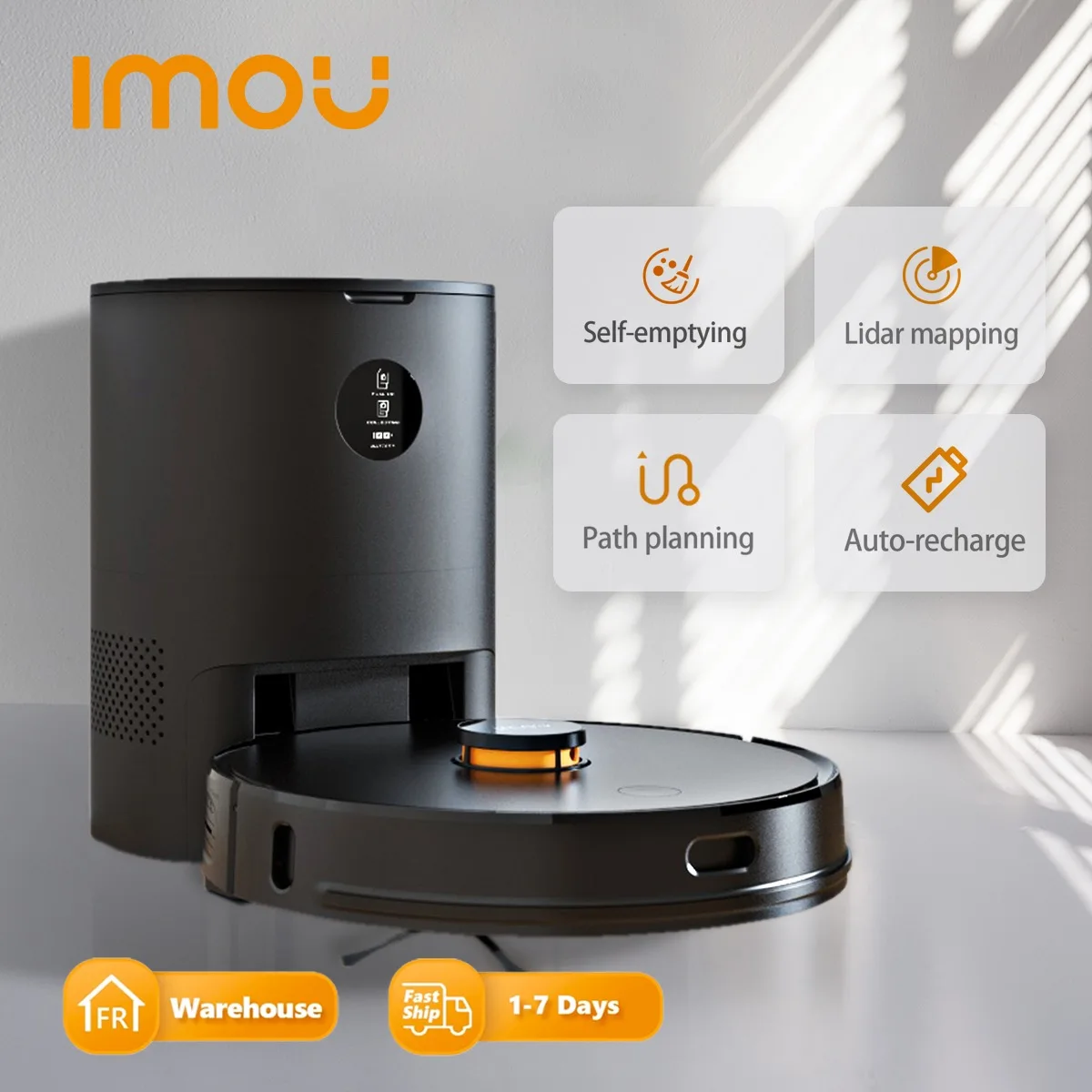 IMOU Self-empty robot-odkurzacz inteligentne ładowanie czyszczenie bez użycia rąk z automatycznym usuwaniem brudu baza Mop i próżnia wszystko w jednym 1 IMOU Self-empty robot-odkurzacz inteligentne ładowanie czyszczenie bez użycia rąk z automatycznym usuwaniem brudu baza Mop i próżnia wszystko w jednym 1