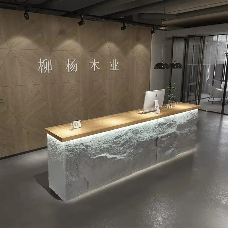 Reception Desk Luxury Home Counter Beauty Institute Salon Furniture Bank Pink Shop Service Cosmetics Church Pulpit Moveable Bar