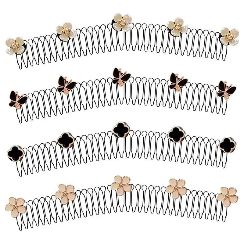 

U Shape Hair Comb Clips Set Flexible Stretchable Hair Finishing Fixer Flyaway Hair Holder Bridal Wedding Hair Accessories