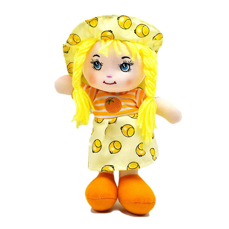 Cartoon Kawaii Fruit Skirt Hat Rag Dolls Soft Cute Cloth Stuffed Toys for Baby Pretend Play Girls Birthday Christmas Gifts 4