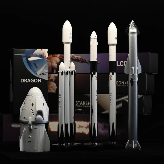 SpaceX Model Store Dragon Starship Falcon 9 Rocket Heavy Falcon Static Model Art Ornaments Set regalo aeroespacial 1