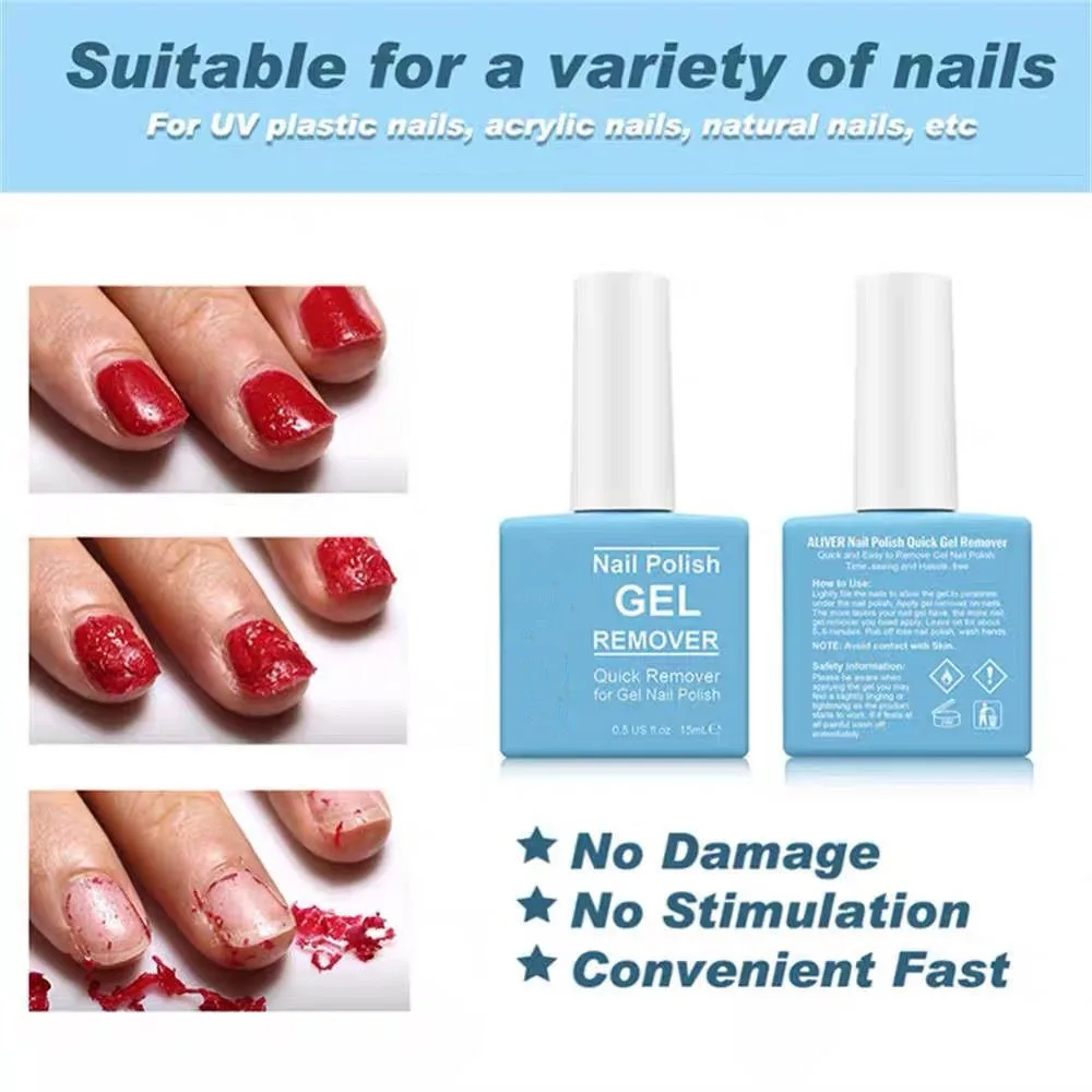 Dkasama 15ml Nail Gel Polish Remover Quickly & Easily UV Gel Polish Removes Professional Non-Irritating Nail Art For Manicure 2