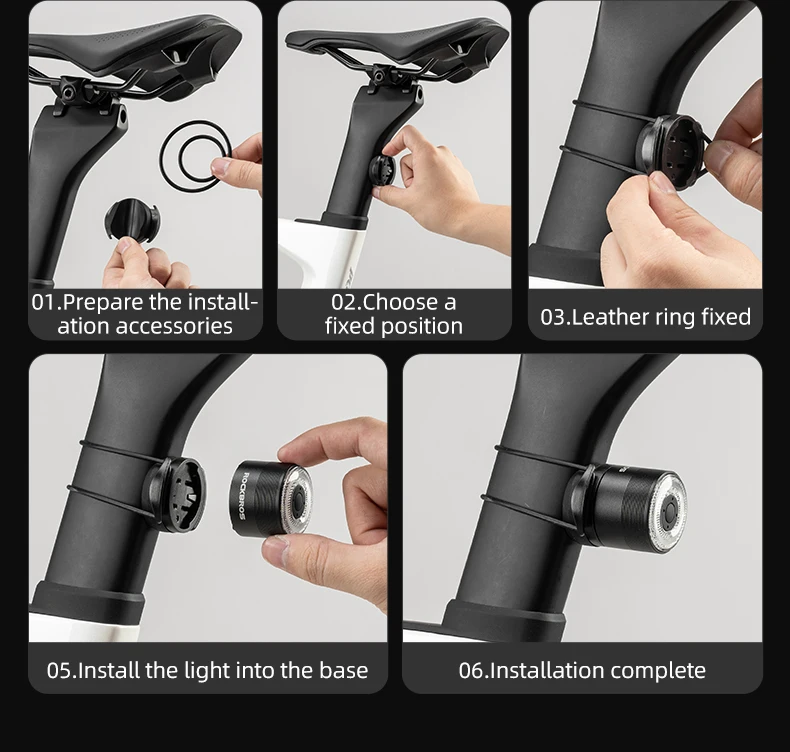 Bicycle Light Smart Bicycle Rear Light Auto Start Stop Brake Sense Waterproof LE