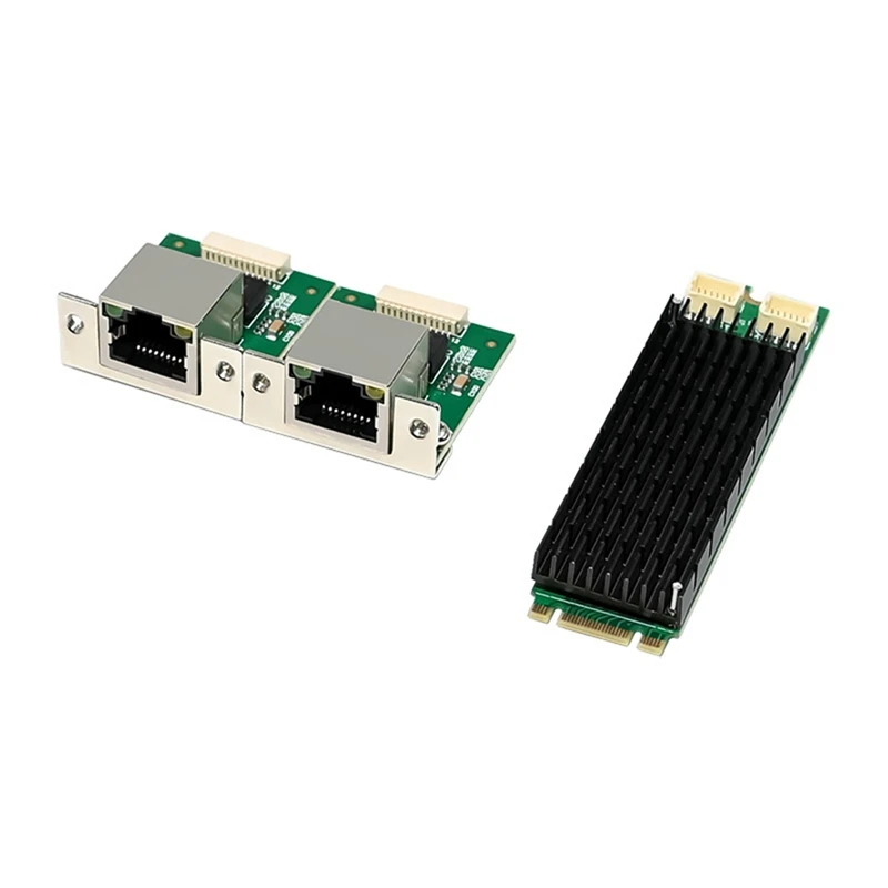 ST7465 M.2 B+M I226-T2 Industrial Grade 2.5G Gigabit Ethernet Card I225V PCIE Dual Electrical Port Network Card