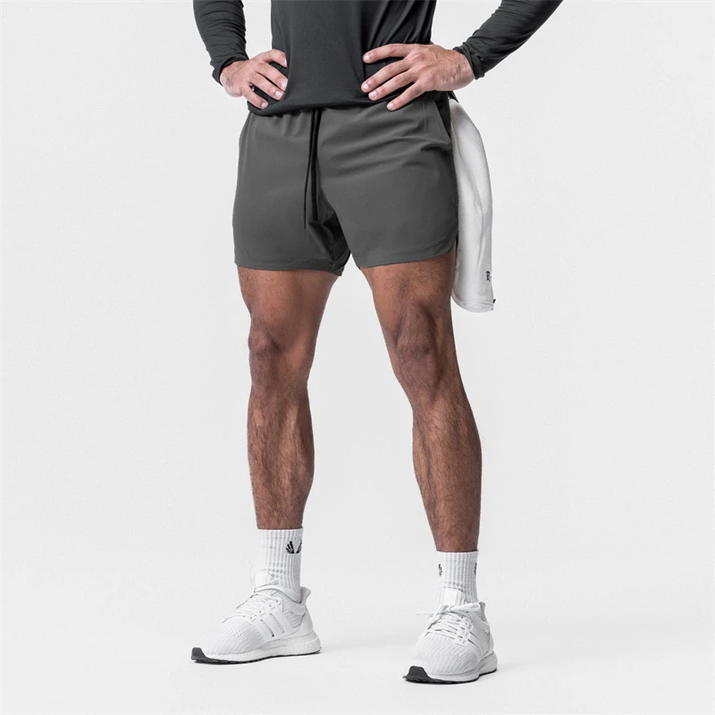 Summer Quick Dried Men's Shorts Lace Up Outdoor Casual Capris Jogger Gym Multi functional Exercise Pants