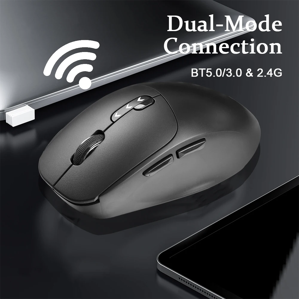 Ergonomic Wireless Optical Mouse with Rechargeable Battery