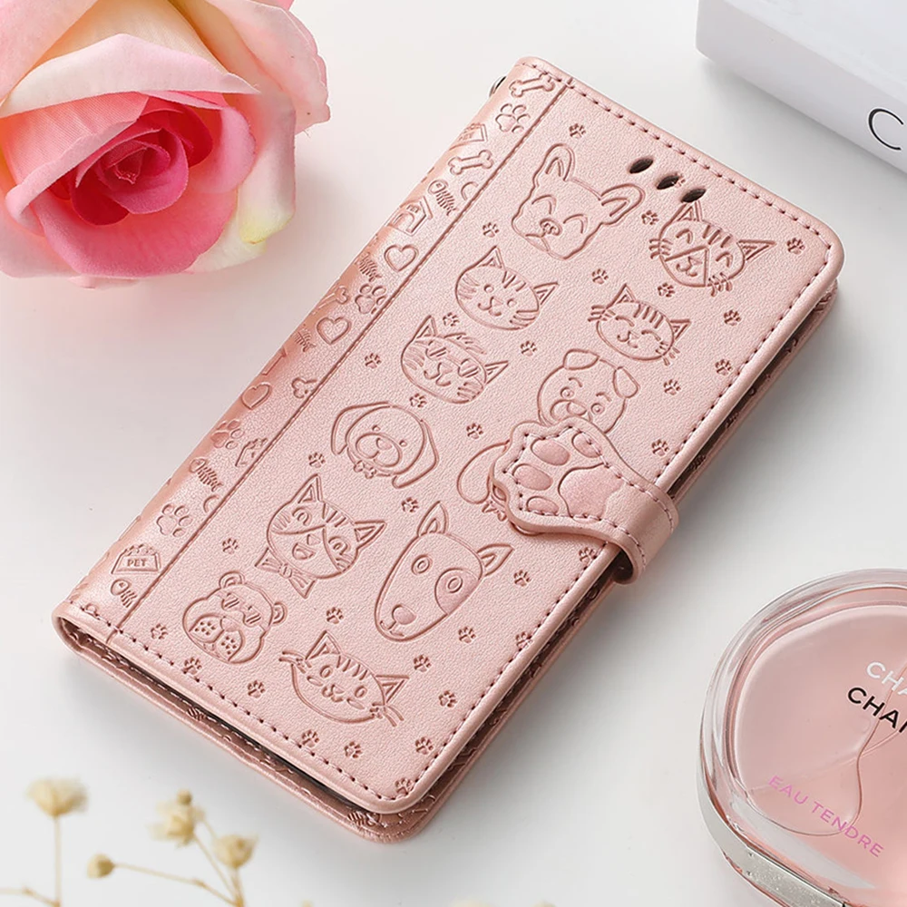 

For Huawei Honor Magic 6 Pro 5G Flip Case 3D Emboss Cat Leather Book Etui Honor Magic5 Pro Case Magic 6 5 4 Lite 4Pro Cover