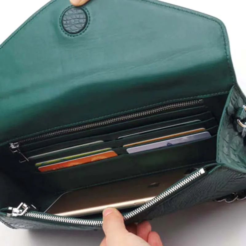 ourui new women chain bag Female crocodile bag No stitching One shoulder female leisure Female