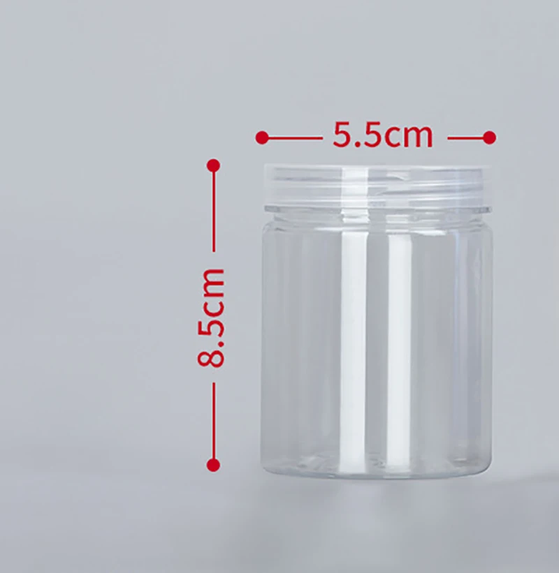 125ml Round Plastic Spice Bottles Food Grade Clear PET Spice Jar