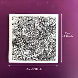 Mandala Flower Pattern Clear Stamps for Creative Crafting and Journaling (DR - 774)