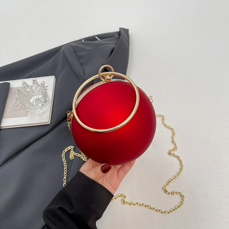 red evening bag