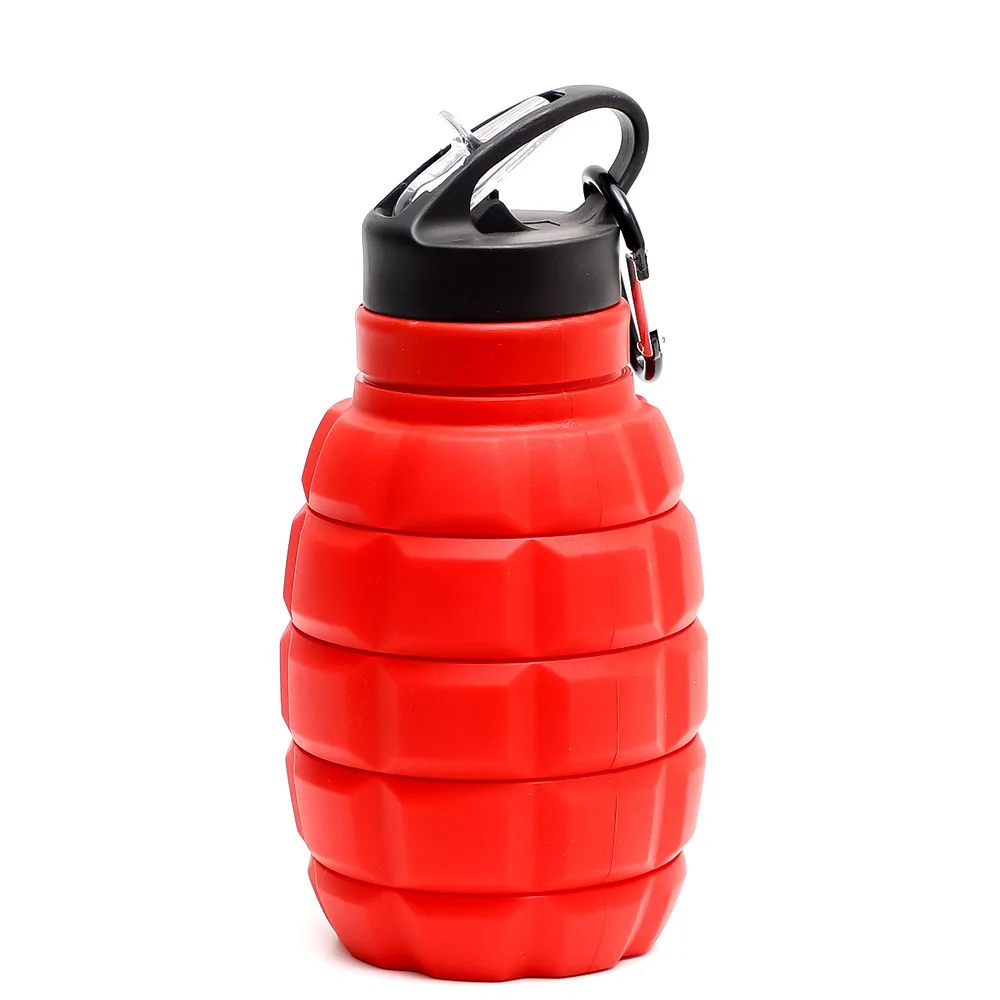 Buy Wholesale China Silicone Folding Water Bottle Grenade Shaped 500ml  Silicone Water Bottle & Silicone Water Bottles at USD 2.3