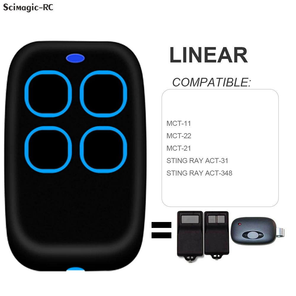 LINEAR MCT-11 ACT-21 ACT-22 ACT-31B ACT-34B ACT-31DH ACT-34DH Garage Door  Remote Control 433.92MHz Replacement Garage Controller - AliExpress