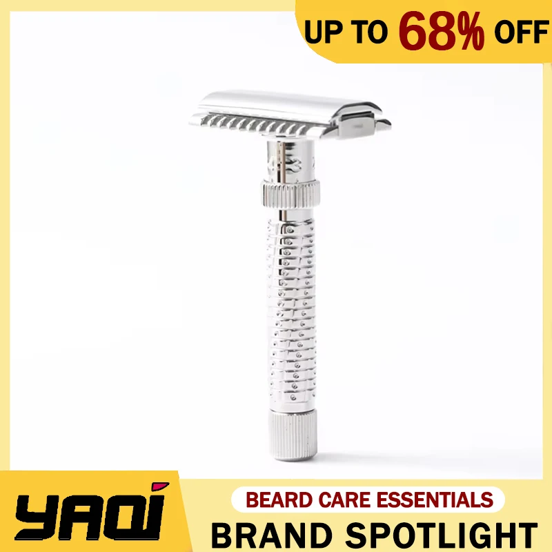 Yaqi Ultima 77mm 핸들 오픈 빗 스테인레스 스틸 조절 가능한 남성용 안전 면도기 오픈 빗 디자인은 정확한 면도 경험을 제공합니다.