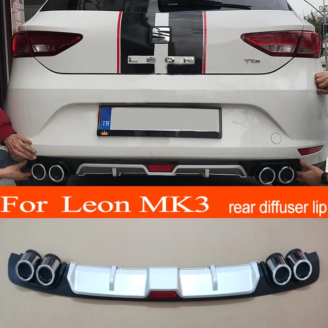 Leon Mk3 – Lame De Pare-choc Arrière En Plastique Abs Argent/noir, Lame De Diffuseur  Arrière Pour Seat Leon Mk3 - Spoilers Et Ailes - AliExpress