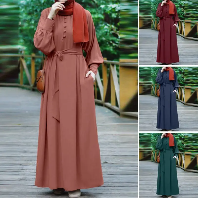 2023WinterNewAutumnMuslimHijabDressMoroccanKaftanRobeAbayas