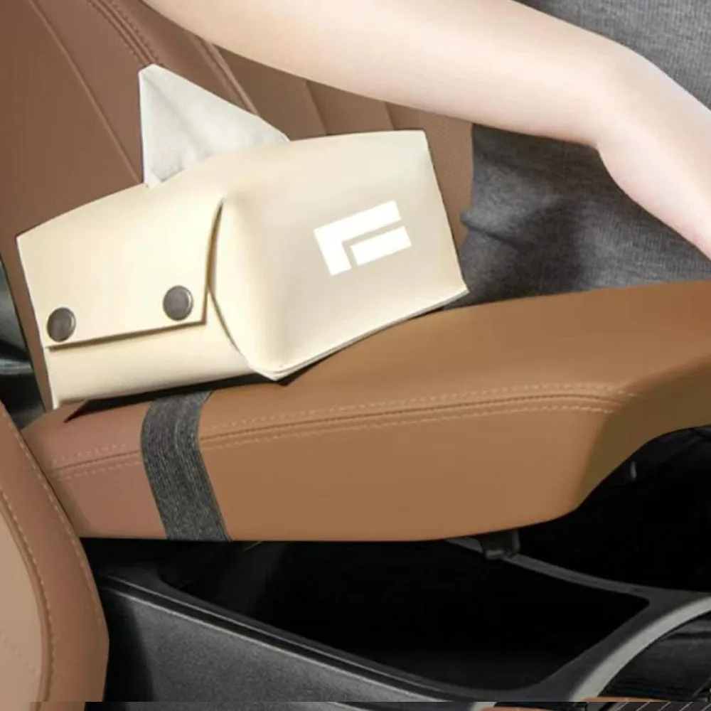 For BAIC JISHI Polestones 01 ROX 01 tissue box armrest box paper drawer car interior accessories decorative black te