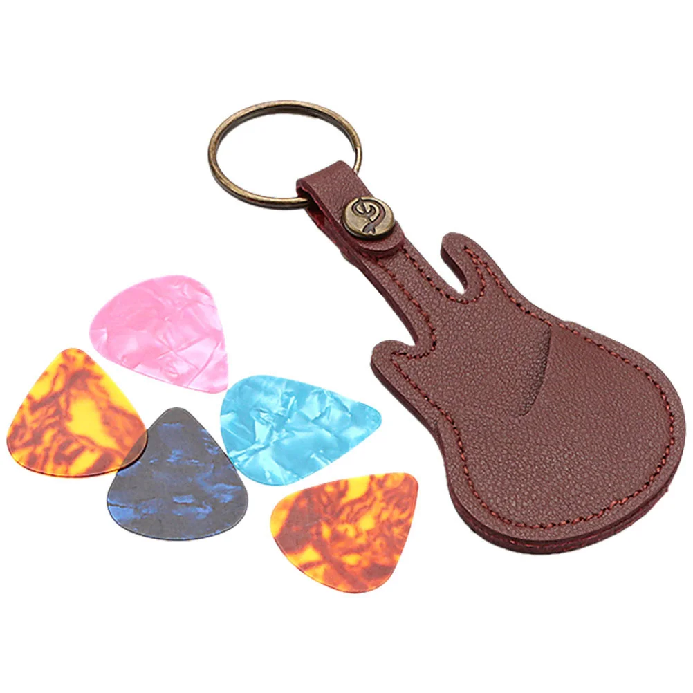 

Key Fob Guitar Pick Bag Organizer Picks Container Modeling Holder Unique Keychain Carry Instrument