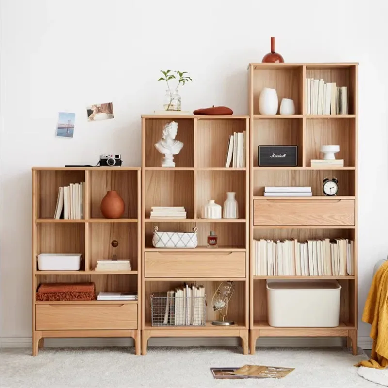 

Nordic Japanese Solid Wood Bookshelf Study Shelf Modern Simple Display Shelf Bookcase Combination Estante Furniture WKBC