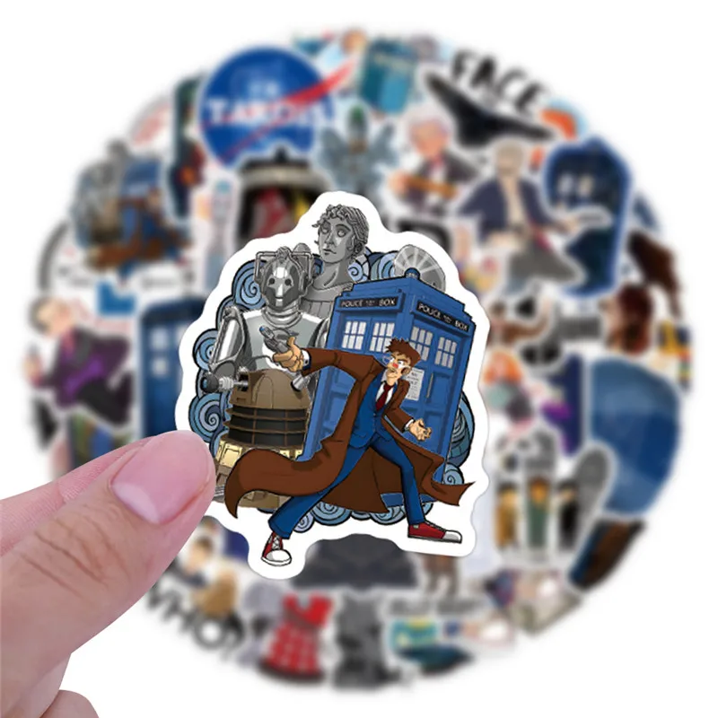 55pcs no repeat 5-9cm Cartoon who the Matt Smith sticker for box Suitcase PVC collection doctor toy