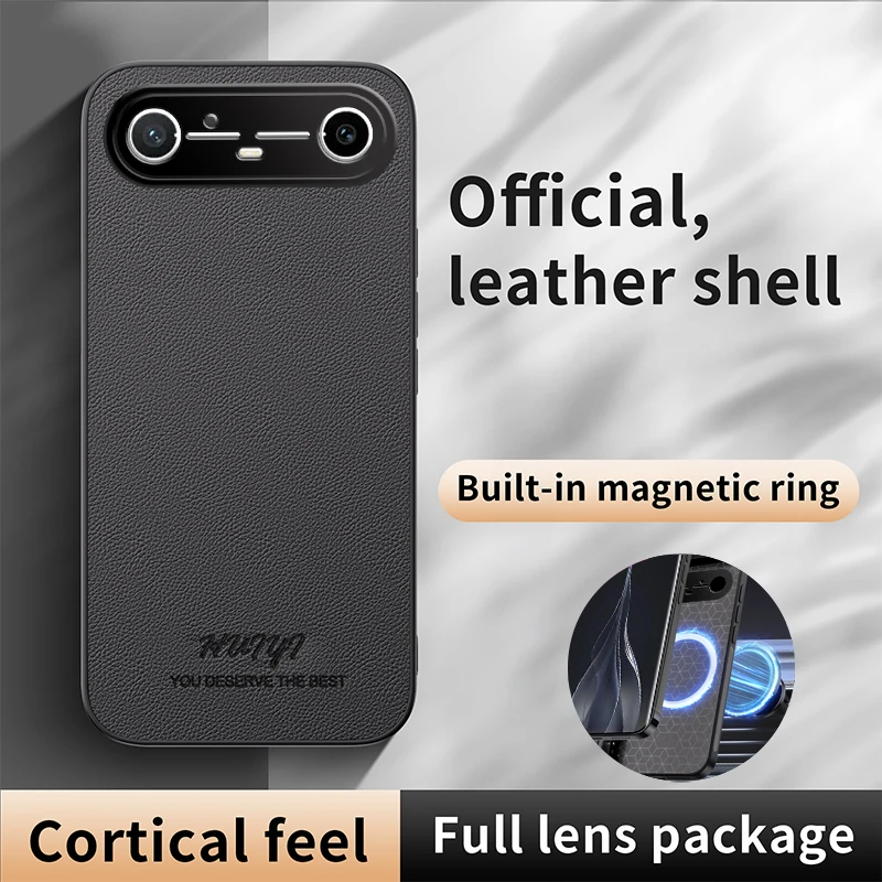 Luxury Business Leather Soft Frame Magnetic Phone Case Cover