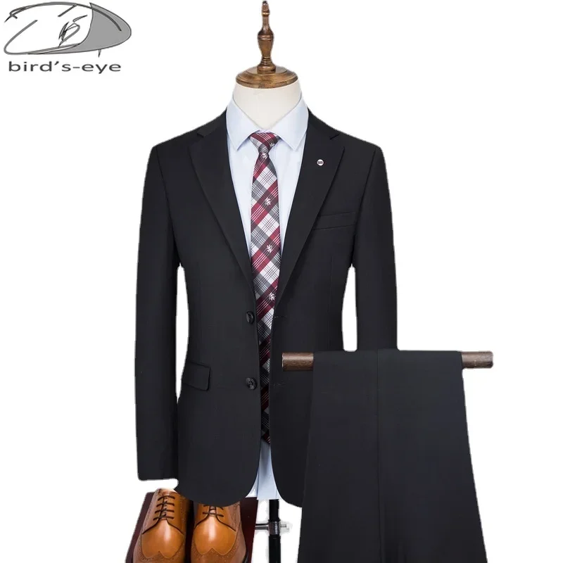 8XL Mens Wedding Suits Solid Color Lapel 2Button Business Suits Tuxedo 3 Pcs Coats Groom Terno For Men (Jacket+Vest+Pants)