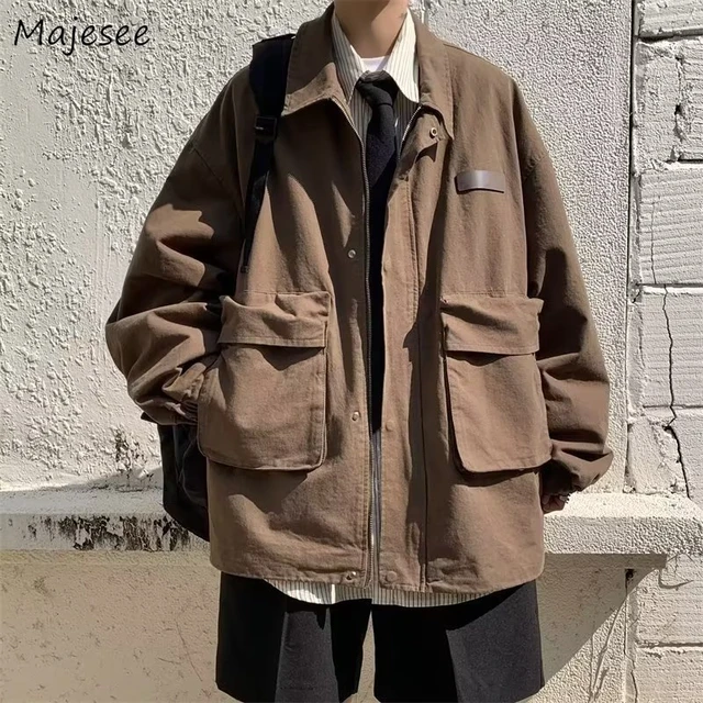 Gmiixder-chaqueta vaquera estilo Hong Kong para hombre, ropa de trabajo de  gran tamaño, abrigo Retro Hip Hop, ropa de calle Kpop Unisex, primavera y  otoño - AliExpress