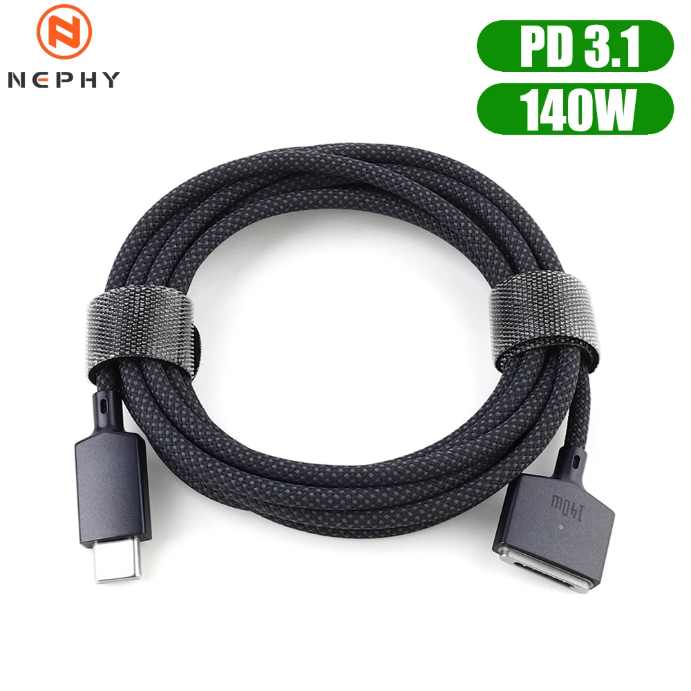 Fast-Charge Magnetic USB-C to MagSafe 3 Cable, 2M, 140W Power Delivery