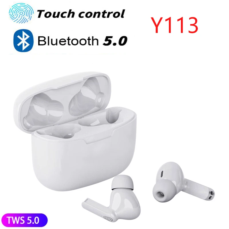 

Y113 Pro TWS Wireless Earphone Sound Noise Cancelling HIFI Earphone bluetooth 5.0 Earbuds Headphones Touch Control pk pro3 pro4