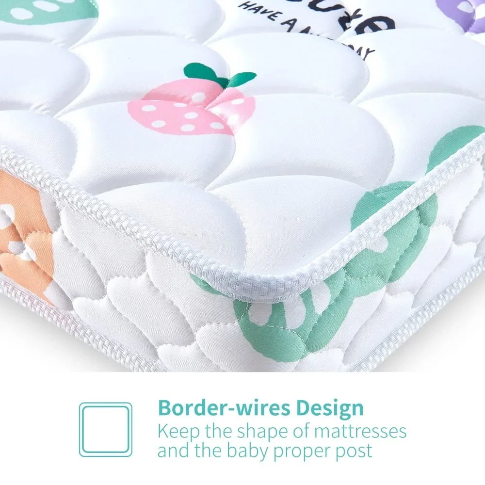 Crib and Toddler Mattress, Premium Foam Baby Crib Mattress, 52" x 27.6" x 5" 5