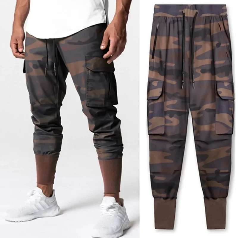 Spring Men's Casual Lightweight Woven Fitness Sports Long Pants Loose Fit Trousers Leggings for Skateboarding