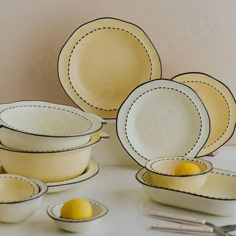 irregular-shaped-dinner-plate-underglaze-color-ceramic-plates-relief