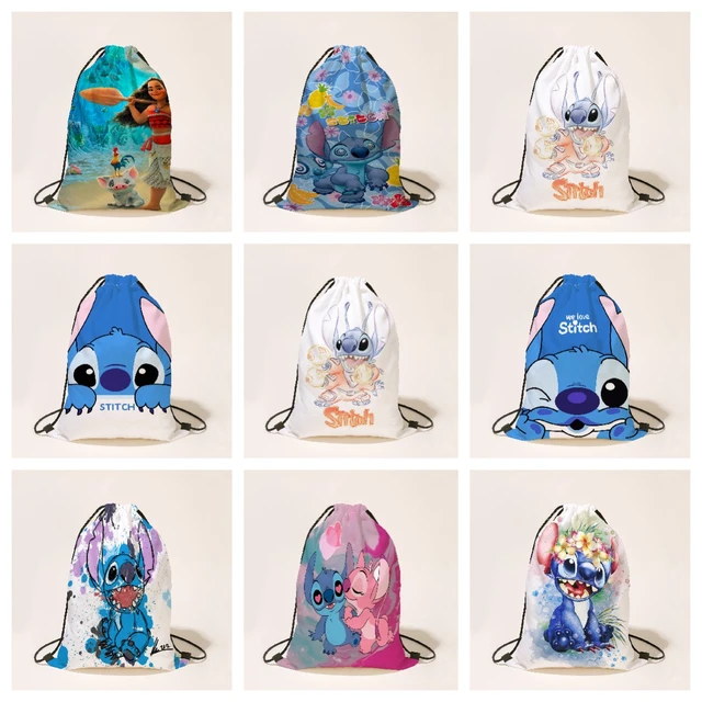 Anime Disney Stitch Bag Bundle Pocket borsa con coulisse giocattoli Stitch  borsa a tracolla per zaino per bambini borsa a tracolla per bambina -  AliExpress