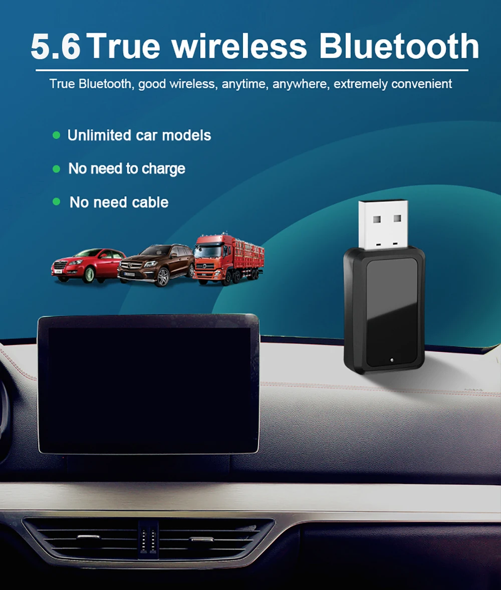 Wireless Bluetooth Car FM Transmitter with LED Display & Hands-Free Calling System