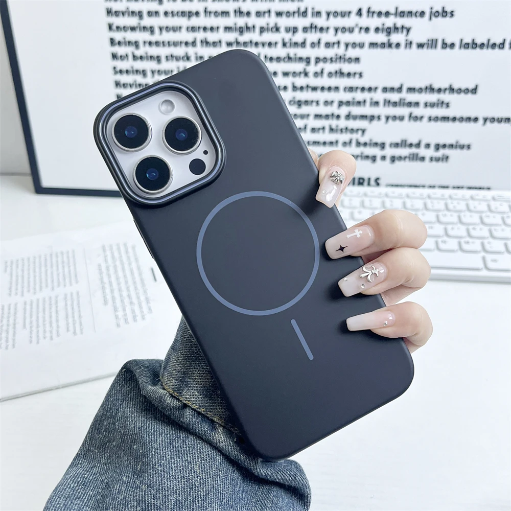 Magnetic Colorful Silicone Wireless Charging Phone Case