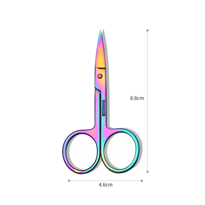 Stainless Steel Curved Tip Thin Blade Cuticle Scissors Nail Clippers Trimmer Dead Skin Remover For Manicure Makeup Eyebrow Tools