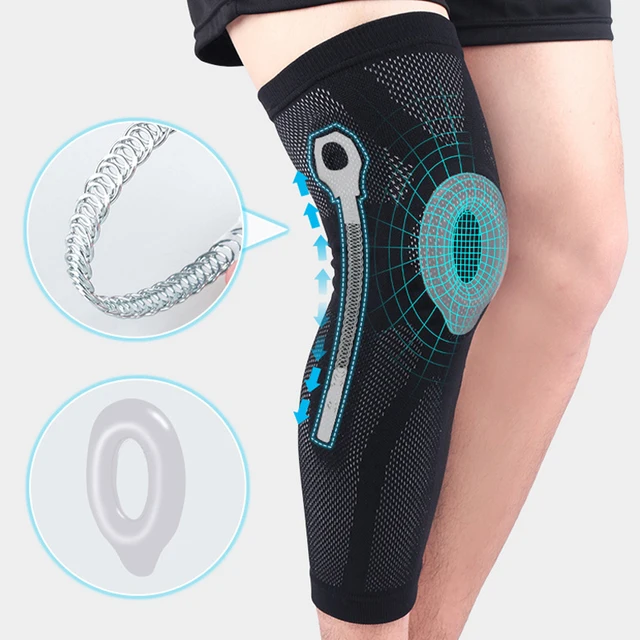 Sports Leg Compression Sleeve Long Knee Pads Protector Non-slip Knee Brace Support for Joint Pain Relief and Injury Recovery 2