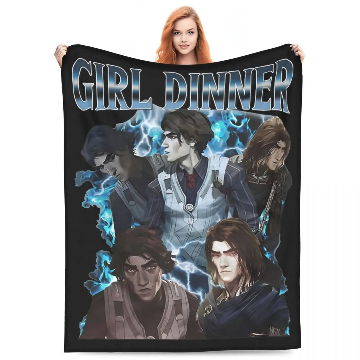 Girl Dinner Viktor Arcane Blanket Flannel Winter Movie Game Multi-function Ultra-Soft Throw Blankets for Bed Travel Quilt 6