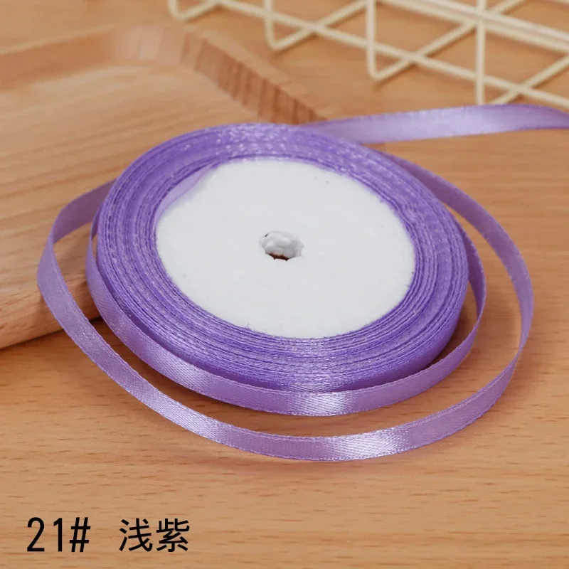 Elegant 6mm Satin Ribbon - Perfect for Bows, Floral Bouquets, and Gift Wrapping