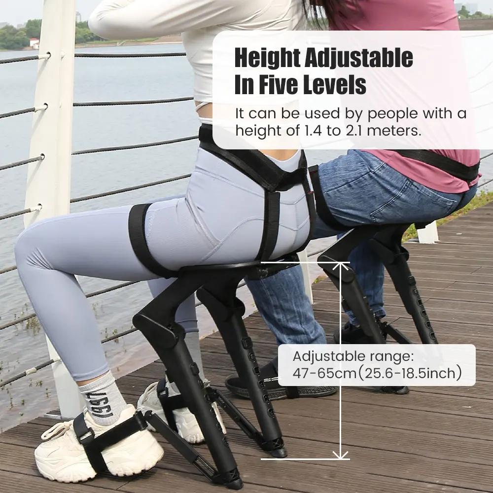 Wear a seat, portable stool, foldable portable walking chair, suitable for the elderly, correct sitting posture, outdoor sports