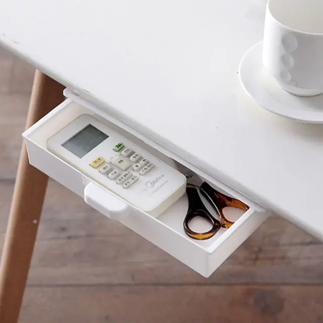 책상 아래 보관를 효율적으로 활용하세요!