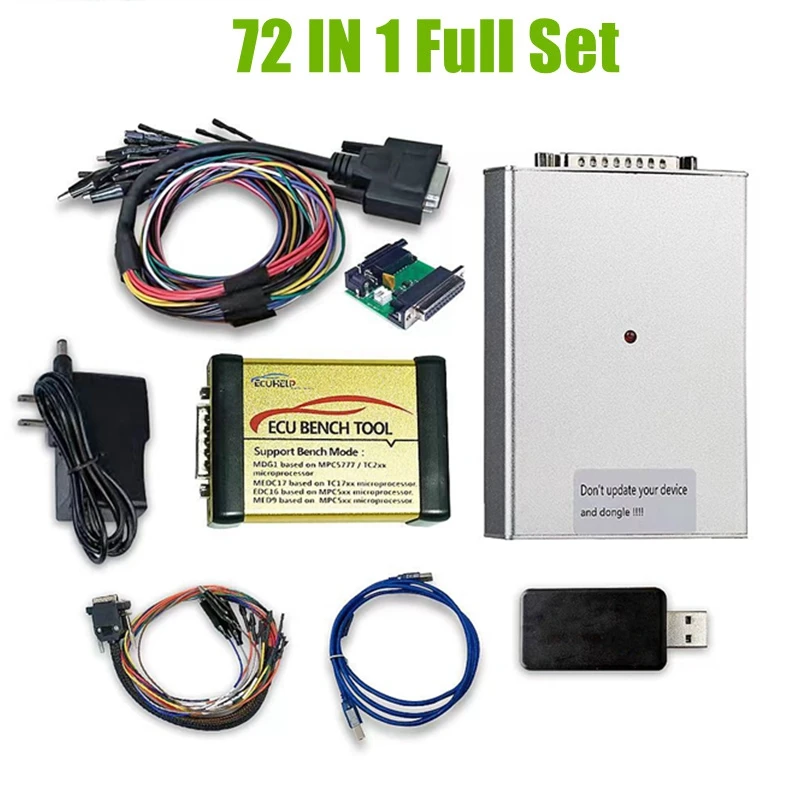 FLASH 72 IN 1 ECUHELP ECU BENCH V1.20 ECU Programmer tool FLASH 72in1 67 IN 1 ECU Chip Tuning Tool Read & Write ECU Via Boot portable car battery charger Code Readers & Scanning Tools