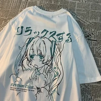 Mode dessin animé femme T-Shirts mignon fille Figure imprimé Streetwear doux respirant été rue femme vêtements de sport 1